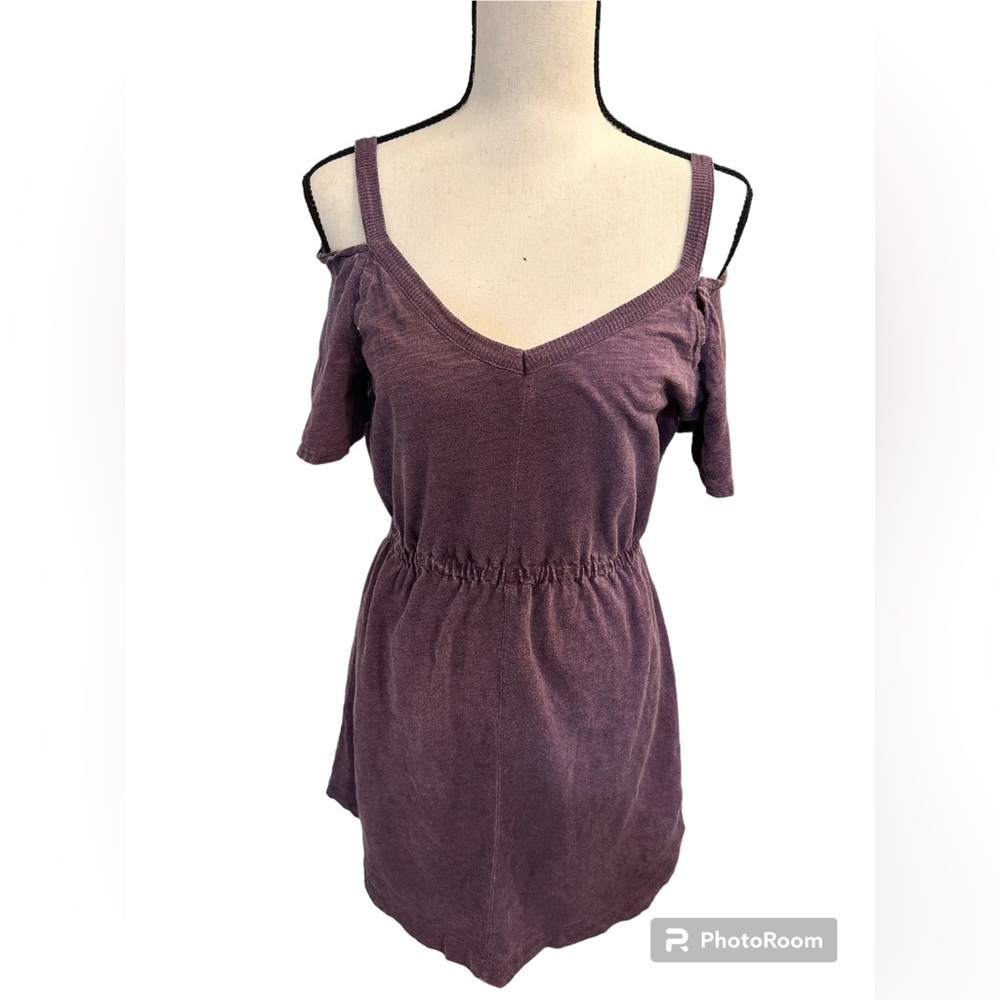 Roxy dress in purple lightweight can be worn on or off shoulder
